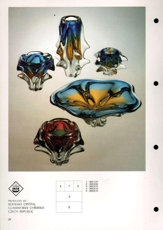 CZECH ART GLASS CHRIBSKA SCULPTURAL `SPUTNIK` DESIGN BY PROF JOSEF HOSPODKA IN THE 1960s