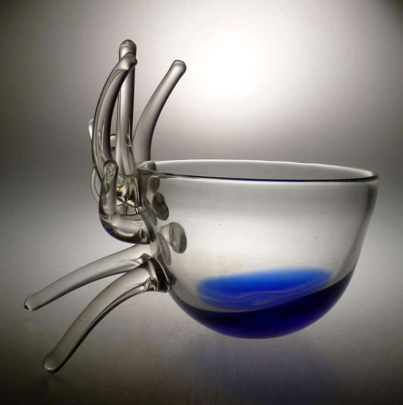 DAZZLINGLY BEAUTIFUL, SIGNED AND DATED CZECH ARCHITECTURAL VASE, DESIGNED & MADE BY EVA ŠVESTKOVÁ