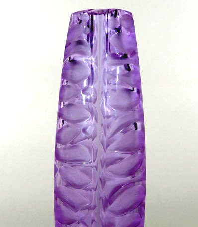 MOST ELEGANT RARE NEODYMIUM (VIOLET/BLUE) CZECH ART GLASS VASE, DESIGNED BY VACLAV HORACEK (1928-)