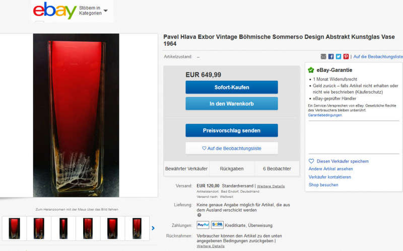 MUSEUM ITEM EXBOR CZECH GLASS SCULPTURAL VASE WITH METAL INCLUSIONS DESIGNED BY PAVEL HLAVA IN 1964
