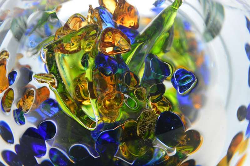 SUPERB MODERN AND CONTEMPORARY CZECH ART GLASS SCULPTURE DESIGNED FOR NOVY BOR BY JOSEF STAROSTA
