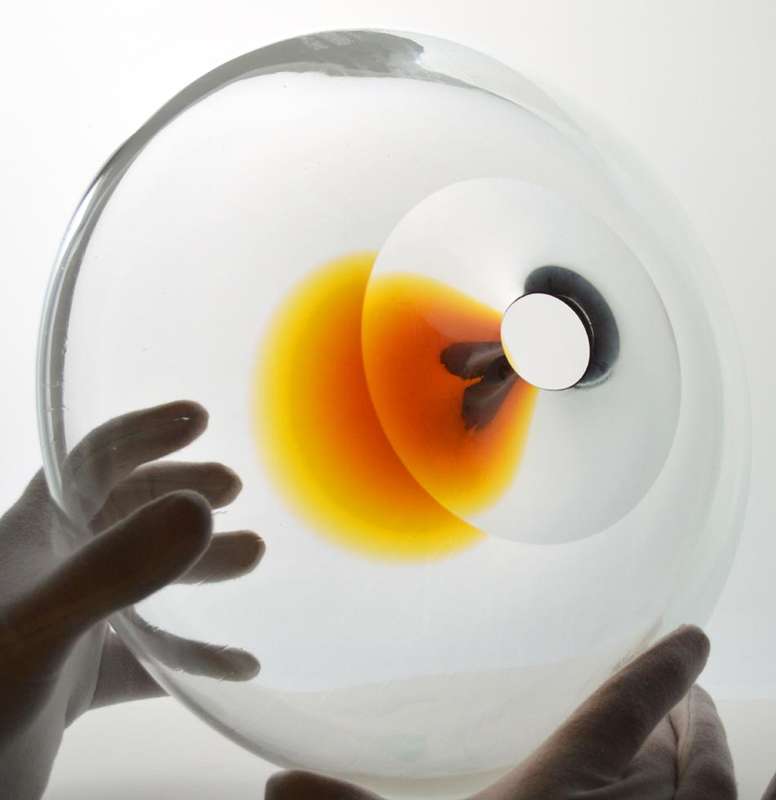 DAZZLINGLY BEAUTIFUL MODERN CZECH ART GLASS ARCHITECTURAL OBJECT, DESIGNED BY TEREZA KOVARIKOVA