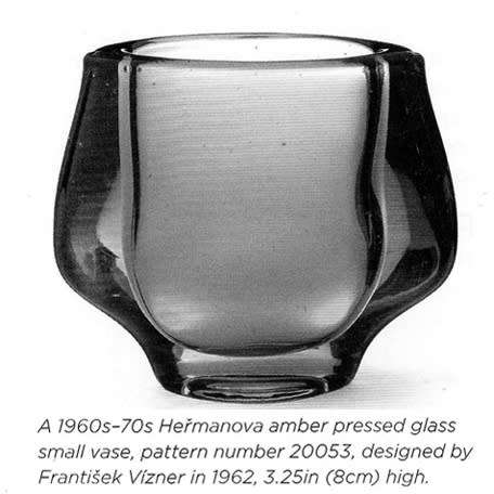 SOUGHT-AFTER AZURE PRESSED GLASS VASE BY FRANTISEK VIZNER (1936-2011): A COLLECTOR'S ITEM FROM 1962