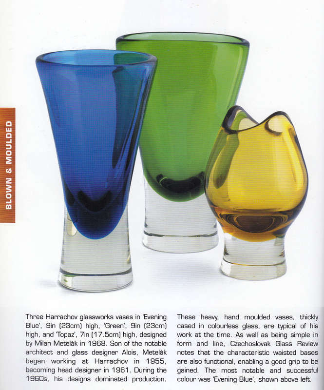 A BEAUTIFUL & RARE FIND: 'EVENING BLUE' VASE, DESIGNED BY MILAN METELAK FOR HARRACHOV GLASS IN 1958