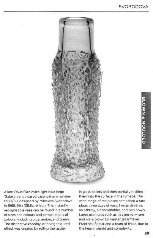 MAGNIFICENT MILOSLAVA SVOBODA `GALAXY` CZECH ART GLASS VASE, DESIGNED IN 1965 FOR SKRDLOVICE GLASS