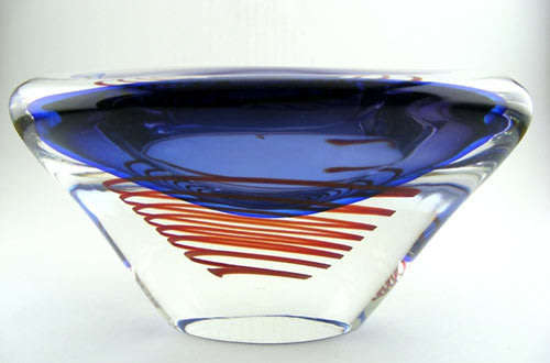 SENSATIONAL & SIGNED TOP QUALITY MURANO BOWL - 21ST CENTURY ART GLASS AT ITS VERY BEST!