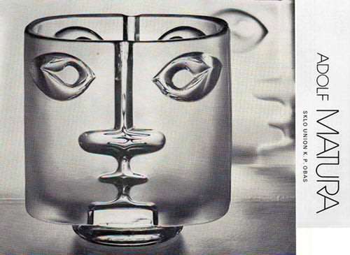 ICONIC COLLECTOR'S ITEM: CZECH ART GLASS: 'MATURA'S HEAD' 1972 DESIGNED BY ALFRED MATURA (1921-1979)