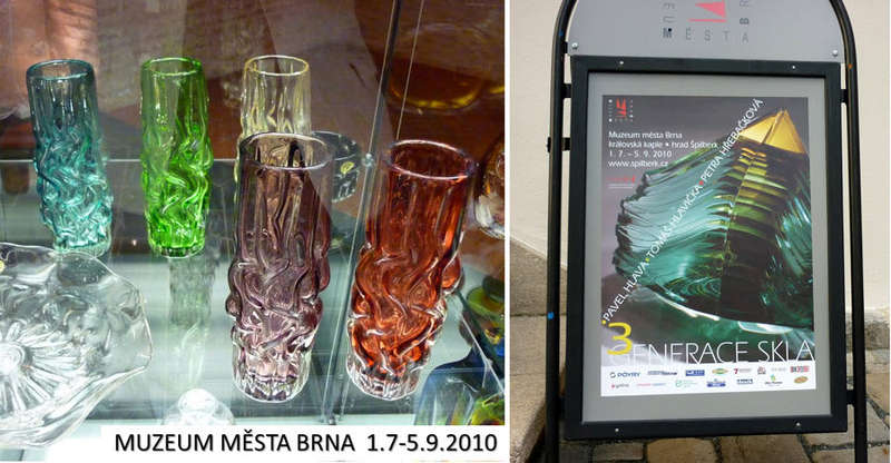 A NOVI BOR CZECH ART GLASS SCULPTURAL VASE, DESIGNED BY PAVEL HLAVA IN 1968
