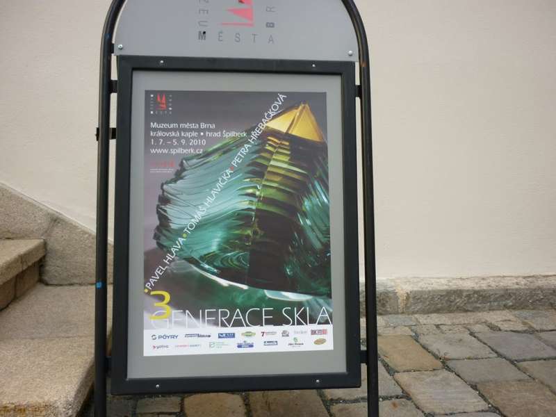 MUSEUM ITEM EXBOR CZECH GLASS SCULPTURAL VASE WITH METAL INCLUSIONS DESIGNED BY PAVEL HLAVA IN 1964