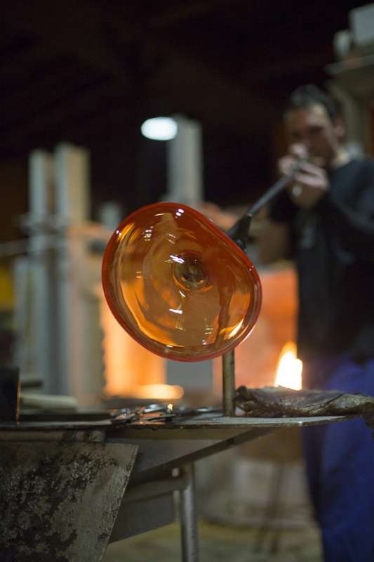 * VLADIMIR MIKA: A SUPERB HANDMADE CZECH ART GLASS SCULPTURE WITH A WIDE RANGE OF BEAUTIFUL COLOURS