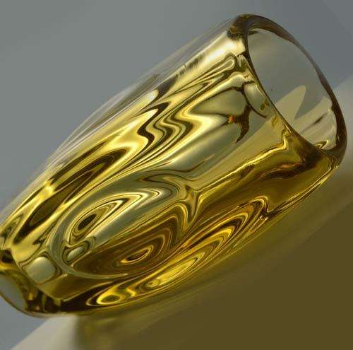 * A BEAUTY! A POST-WAR CZECH ART GLASS VASE (PRESSED GLASS) DESIGNED BY RUDOLF SCHROTTER FOR ROSICE