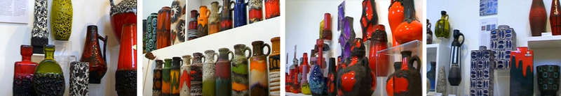 A gem! Vintage BITOSSI VASE with Mondriaan Decor by ALDO LONDI Italian Ceramics Pottery Fat Lava Era