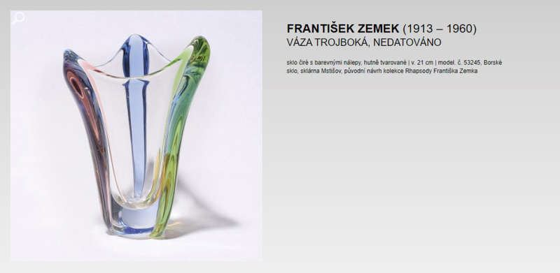 * A MAGNIFICENT & MOST ELEGANT CZECH ART GLASS VASE DESIGNED BY FRANTISEK ZEMEK FOR MSTISOV