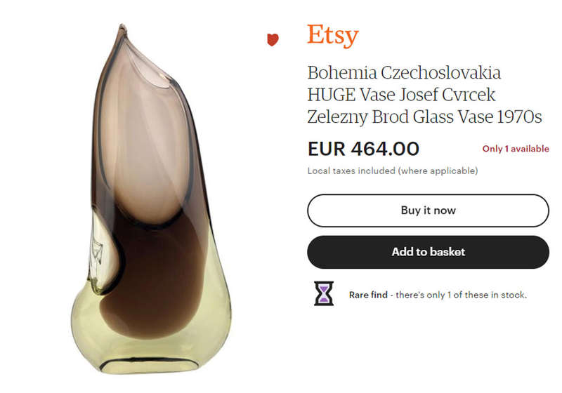 MOST ELEGANT & MOUTHWATERINGLY BEAUTIFUL CZECH ART GLASS VASE, DESIGNED BY JOSEF CVRCEK
