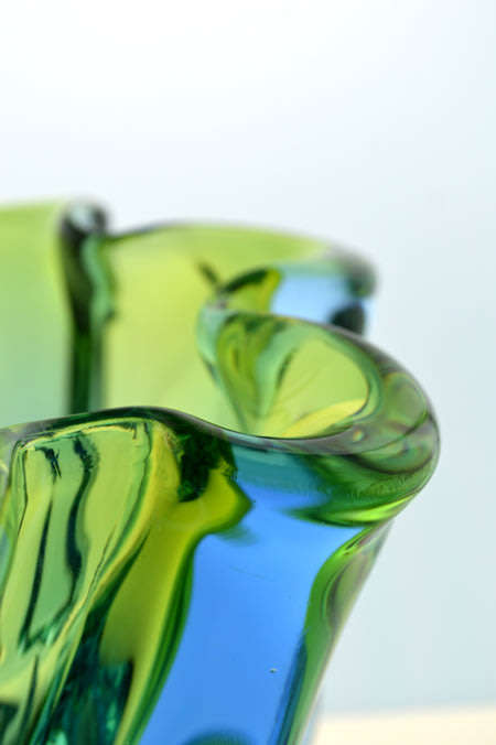 CZECH ART GLASS CHRIBSKA SCULPTURAL VASE DESIGNED BY PROF JOSEF HOSPODKA IN THE EARLY 1970s