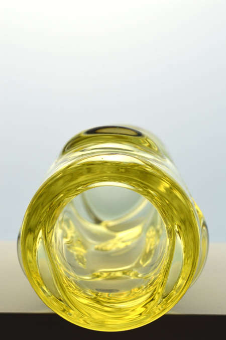 MAGNIFICENT ZBS CZECH ART GLASS SCULPTURAL VASE, DESIGN PROF MILOSLAV KLINGER (1922-1999)