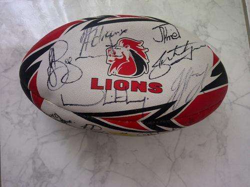 AUTOGRAPHED LIONS RUGBY BALL