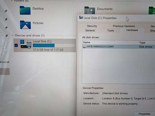 Microsoft Surface Pro 7 1866 Intel Core i5-1035G4 10th Gen 8GB RAM 128GB SSD