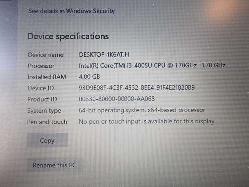 Acer Travelmate P256 Z5WBH Intel Core i3-4005U 4th Gen 4GB RAM 500GB HDD