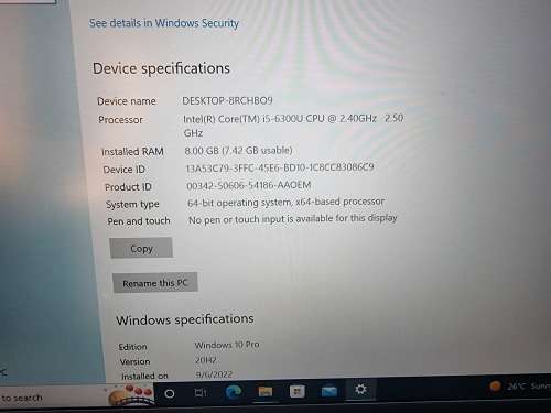 Lenovo ThinkPad T450 Intel Core i5-6300U 6th Gen 8GB Ram 500GB HDD