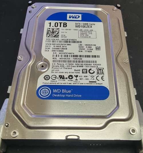 1.0 TB Western Digital Blue SATA 3.5 inch drive