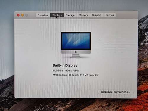 iMac (late 2011) with 256GB SSD and 16GB DDR3 RAM. Original power cable, mouse and keyboard included