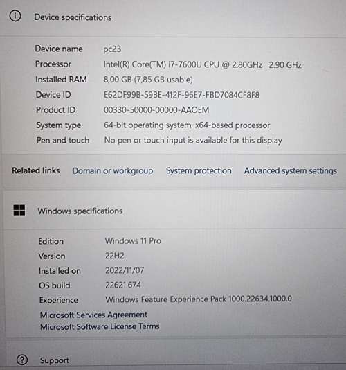 Lenovo Thinkpad T570 - Intel Core i7-7600U, 8GB RAM, 256GB SSD