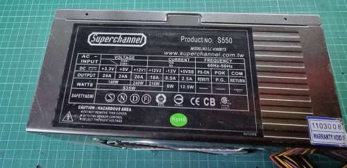Superchannel 535W Power Supply - S550 *Please read*