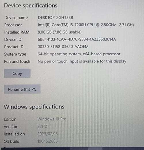 Lenovo ThinkPad T470 i5-7200 8GB RAM 256GB SSD