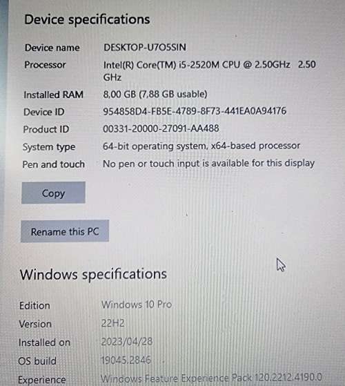 Lenovo ThinkPad T420 i5-2520M 8GB RAM 256GB SSD