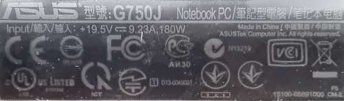 Asus ROG G750J i7-4700HQ *Not functioning for spares or repairs *