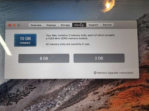 Macbook Pro 13 inch Mid 2012 10GB RAM 256GB SSD