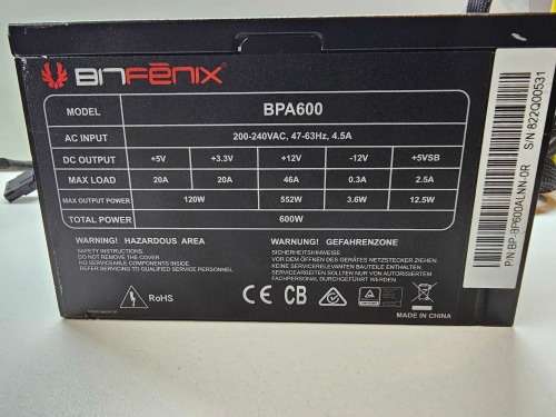 BitFenix 600W Power Supply