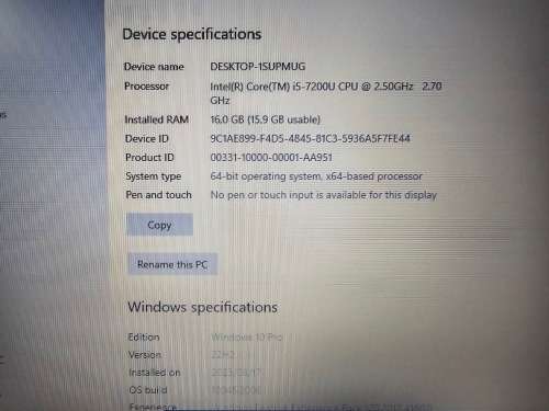 Dell Inspiron i5-7200U 16GB RAM 256GB SSD