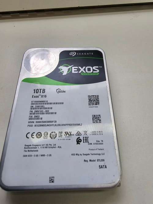10TB Seagate Exos HDD