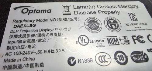 Optoma DAEXLSG Projector
