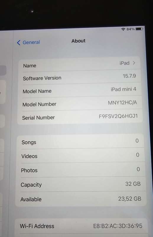 iPad Mini 4 32GB WiFi only - A1538