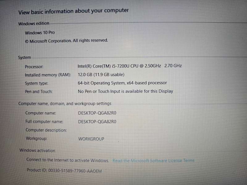 Dell Latitude 3580 i5-7200 12GB RAM 512GB SSD *New battery*