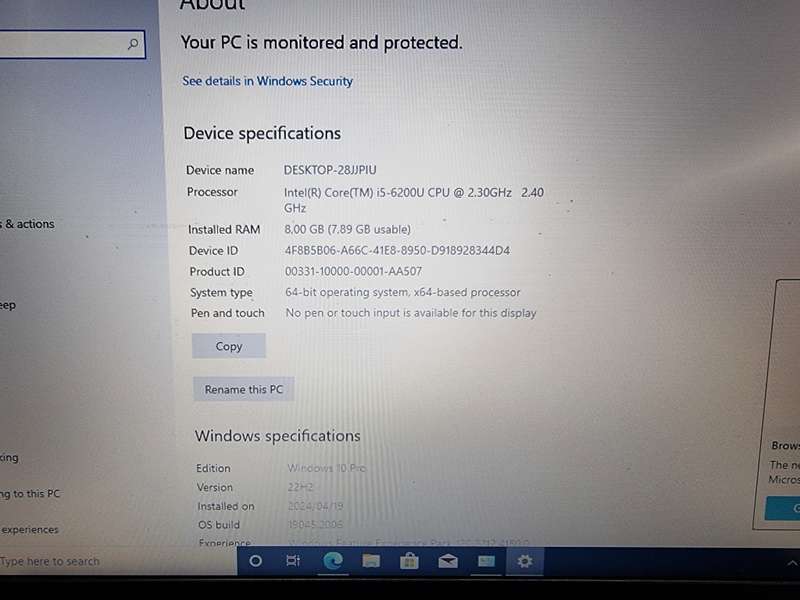 Dell Vostro 3559 i5-6200U 8GB RAM 256GB SSD