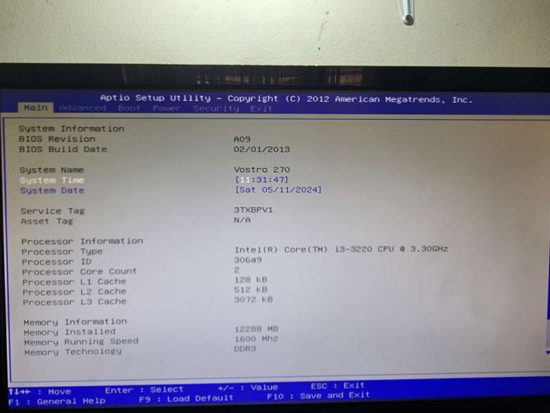 Dell Vostro 270 Desktop i3-3220 12GB RAM No HDD or OS