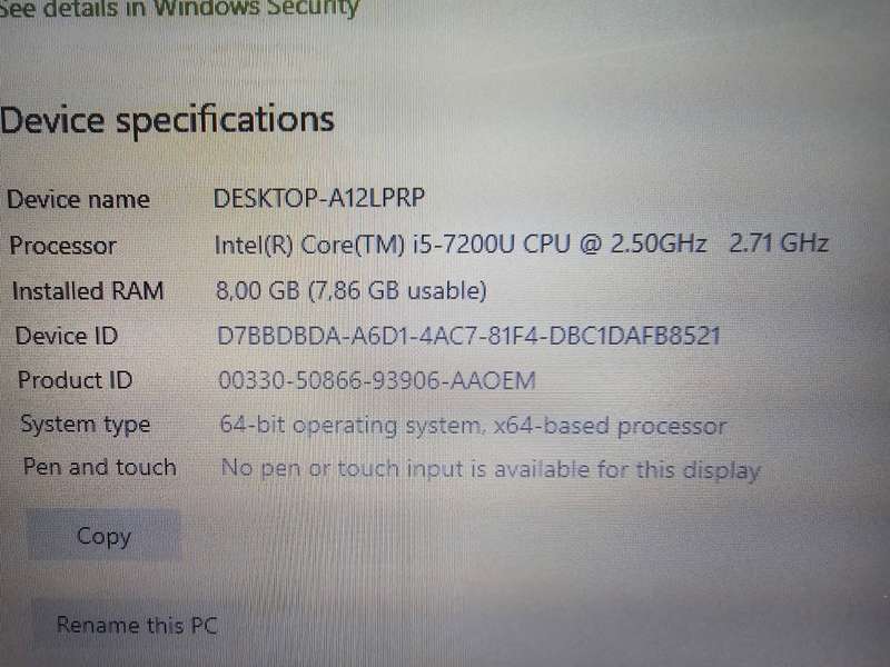 Lenovo ThinkPad T470 i5-7200U 8GB RAM 256GB SSD - New internal battery