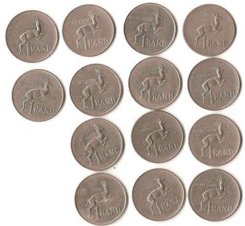 VARIUOS R1 NICKEL USED : LOT OF 14 COINS