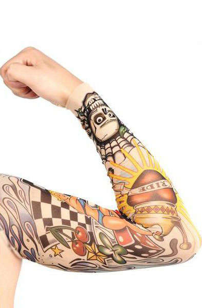 2 x King of Ride & hearts Tattoo sleeves - one size