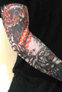 1 x Dragon fight & Tiger- tattoo sleeve - one size