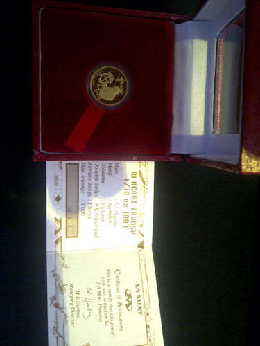 2 x Very rare gold coins, 1997 Heart Transplant #577 & 1983 Krugerrand