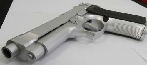 KWC 6mm Berreta Airsoft Spring Pistol - Black/Silver
