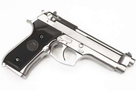 (100 FREE BB's) KWC m92 Berreta Airsoft Spring Pistol - SILVER (No CO2 Required)