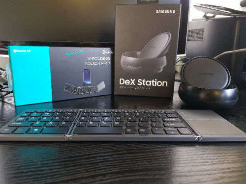 Samsung Dex Station + X-Folding Touch Pro Keyboard