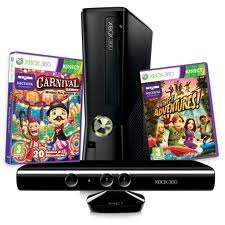 XBOX 360 BLACK 250GB + KINECT + KINECT ADVENTURES AND CARNIVAL BRAND NEW