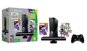 XBOX 360 BLACK 250GB + KINECT + DANCE CENTRAL 2 + KINECT SPORTS + KINECT ADVENTURES